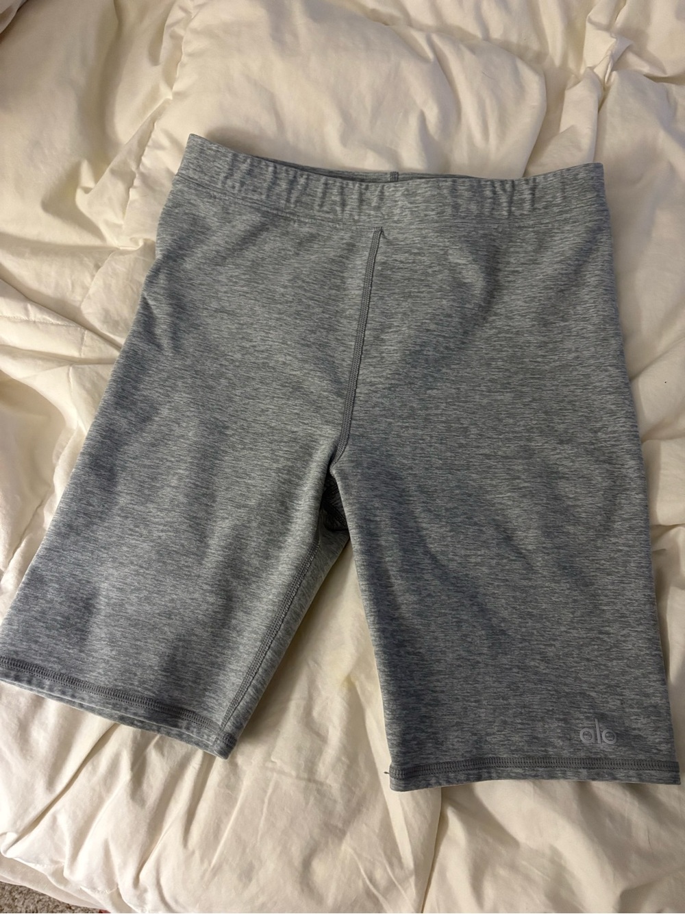 ALO Yoga Alosoft Heather Grey Biker Shorts